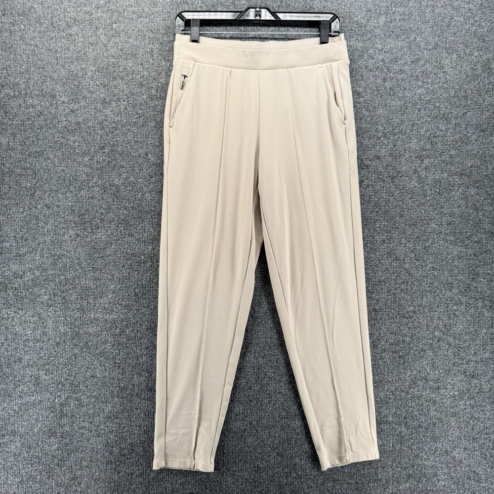 Athleta Pants Womens XS Beige Venice Pintuck Pull On Tapered Joggers Office